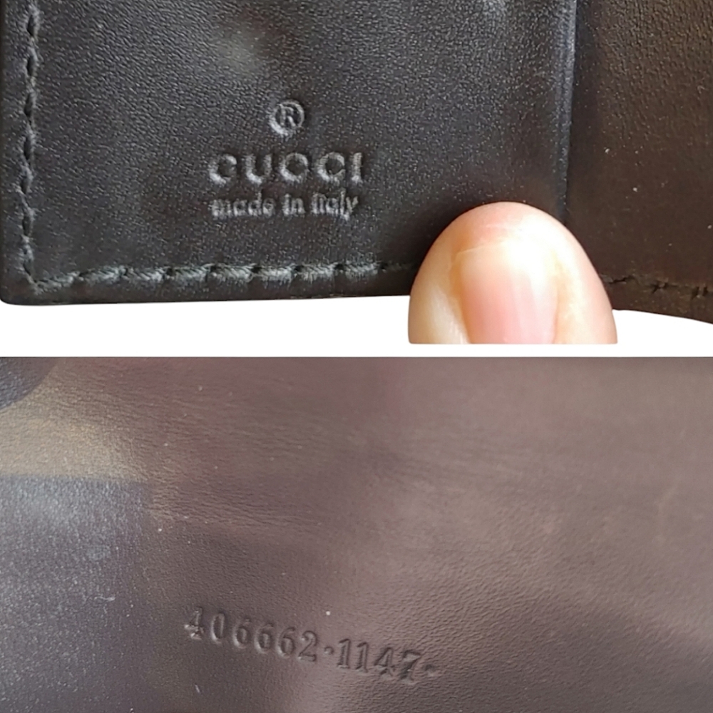 Gucci Guccisimi Black Leather Keycles Card Holder - Picture 8 of 16